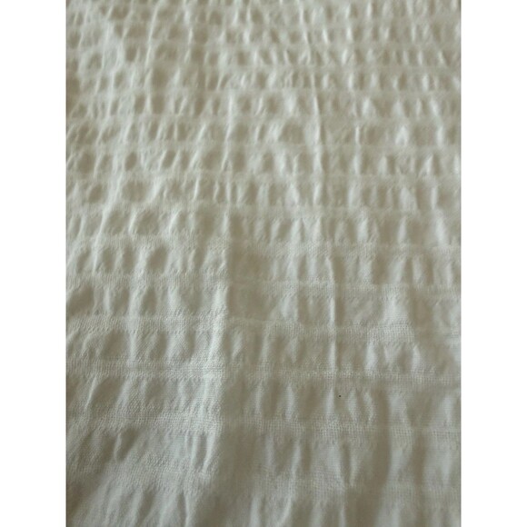 Focus Casual Life Button white textured button up cotton Small S roll tab sleeve - Picture 6 of 7